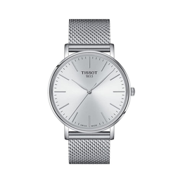 Tissot Everytime Gent 40mm Quartz Watch – Stainless Steel Case & Bracelet, Grey Dial