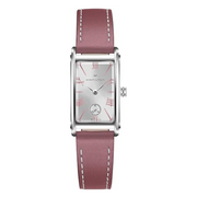 Hamilton American Classic Ardmore Quartz Watch – Swiss Made, 18.7x27mm Stainless Steel Case, Silver Dial, Rose Leather Strap