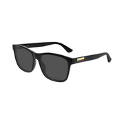 Gucci Classic Round Sunglasses Black-Black-Grey – 57mm Designer Eyewear for Men