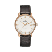Rado Coupole Automatic – Unisex 37.7mm Swiss Watch | Leather & Stainless Steel, 80-Hour Power Reserve, Sapphire Crystal
