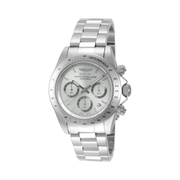 Invicta Speedway Men’s Chronograph Watch – Stainless Steel Silver Dial 39.5mm