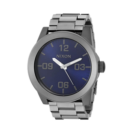 Nixon Corporal SS Men’s Watch – 48mm Analog Quartz, Gunmetal Stainless Steel, 100m Water Resistant, Military Style Dial