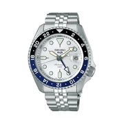 Seiko Men’s SSK033 5 Sports Watch – Automatic, GMT Hand, Bi-Color Blue & Black Bezel, 100m Water-Resistant