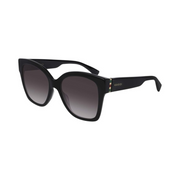 Gucci Women’s Web Plaque Sunglasses GG0459S – Black Frame, Grey Gradient Lens