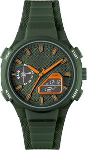 Men’s Analog + Digital Watch – 45mm, Silicone Strap, Dual Display, Water Resistant 10ATM – Sporty & Contemporary Timepiece