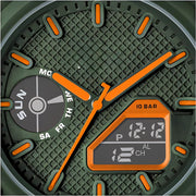 Men’s Analog + Digital Watch – 45mm, Silicone Strap, Dual Display, Water Resistant 10ATM – Sporty & Contemporary Timepiece